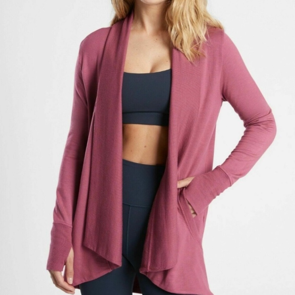 Athleta Pranyama Wrap Open cardigan shawl sweater
